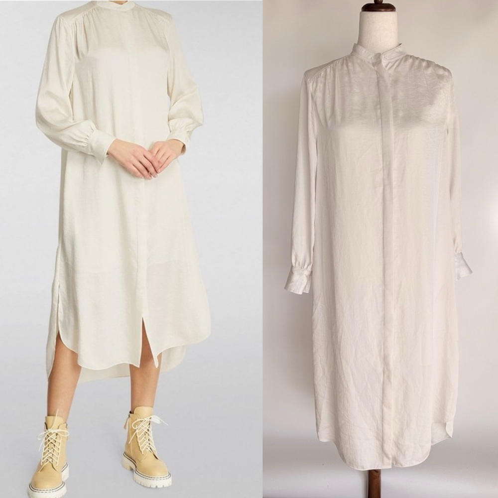 AllSaints Aga Shirt Dress Ivory White XS All Saints